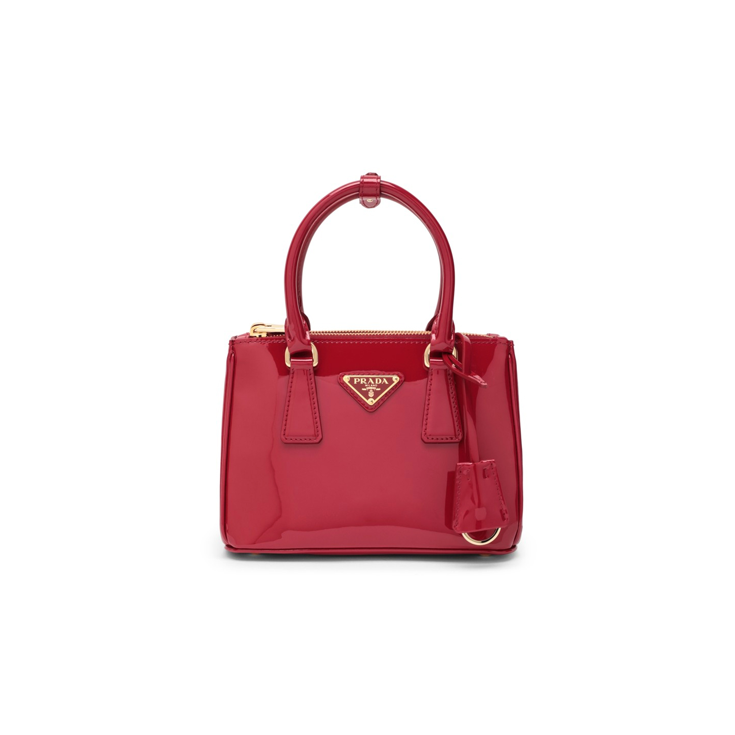 Pra*a galleria patent leather tote bag 1ba906 (20*15*9.5cm)